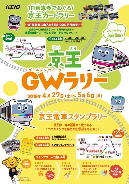 「京王電車スタンプラリー～GW特別編～」スタンプ台紙