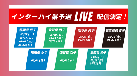 高校サッカーインターハイ県予選ライブ配信決定