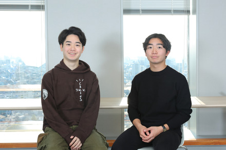 左から、海陽学園9期生の古橋慧士さんと鈴木太喜さん