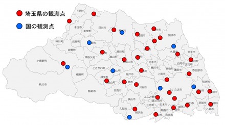 暑さ指数計を設置した観測点