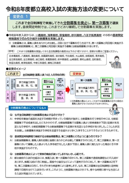2026年度都立高校入試の実施方法の変更について