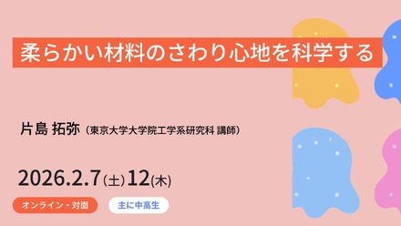 ジュニア工学教育プログラム「柔らかい材料のさわり心地を科学する」