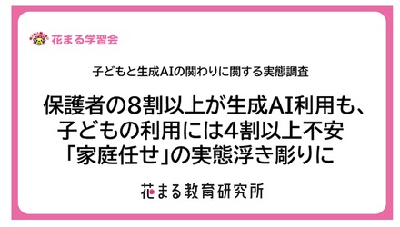子供と生成AIの関わりに関する意識調査