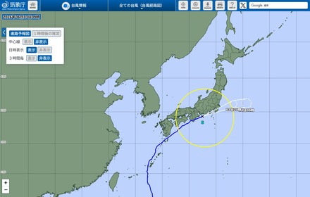 台風経路図