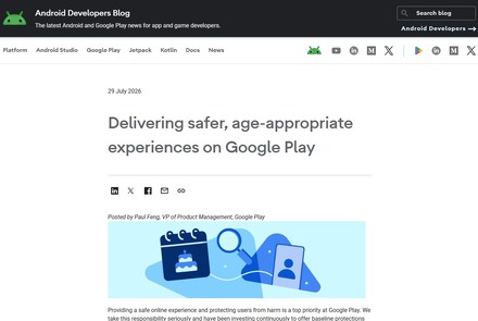 Google Playで年齢に応じた安全な利用環境を提供