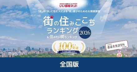 いい部屋ネット 街の住みここち&住みたい街ランキング2026<都道府県版>