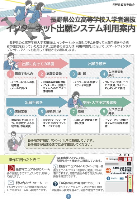 インターネット出願システム利用案内リーフレット