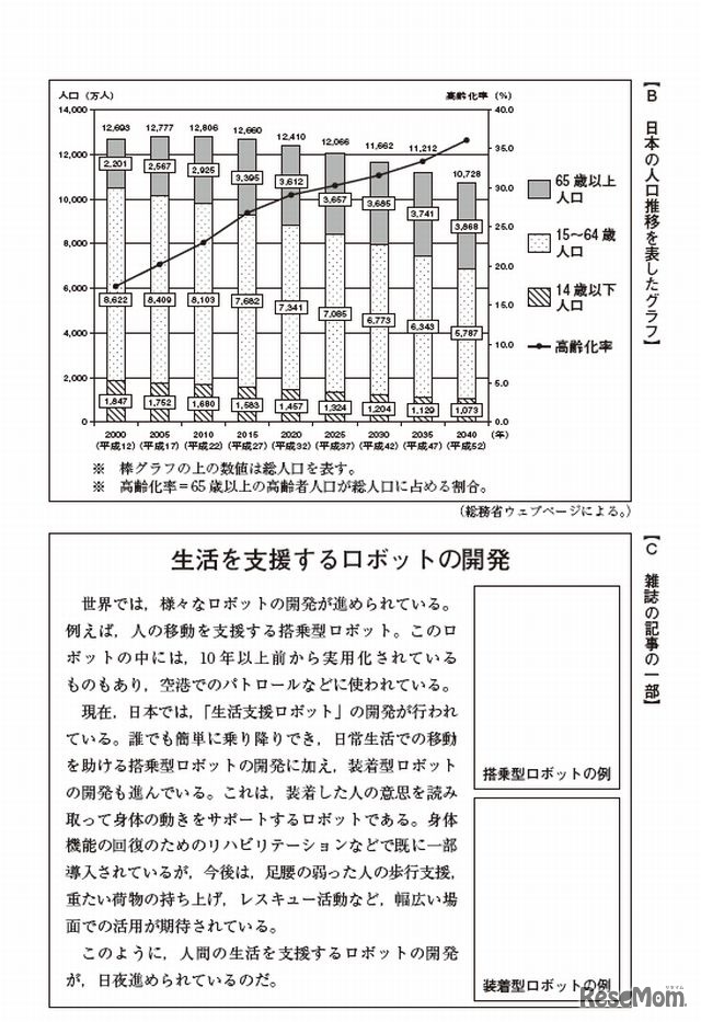 中学校国語Bの問題