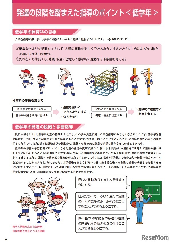発達の段階を踏まえた指導のポイント（低学年）
