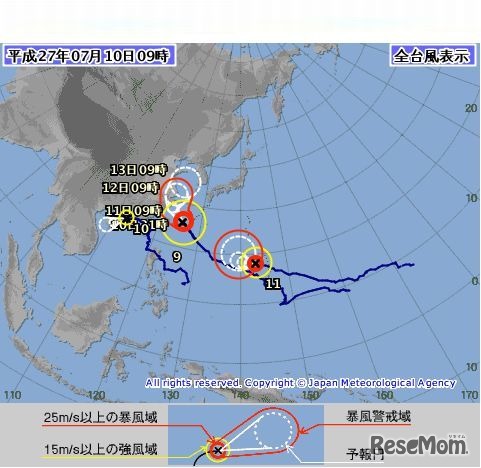 台風経路図