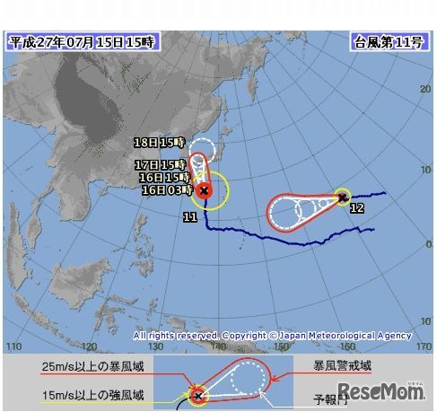 台風経路図