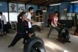 和太鼓を練習する高校生（千葉県内で）