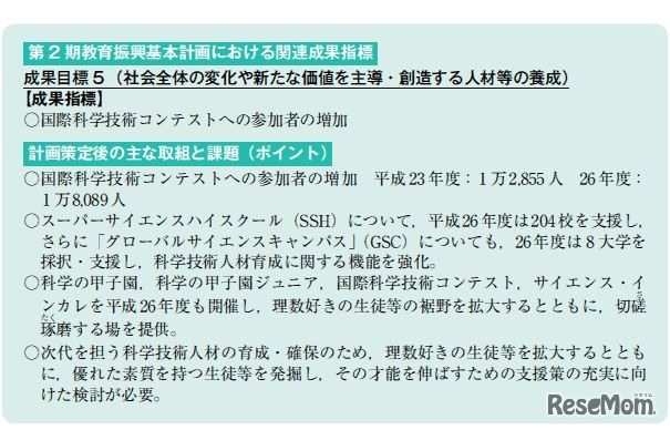 科学技術系人材の育成