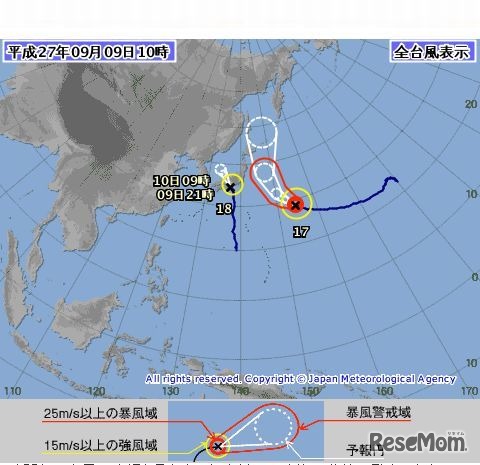 台風経路図