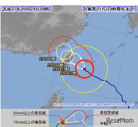 台風経路図