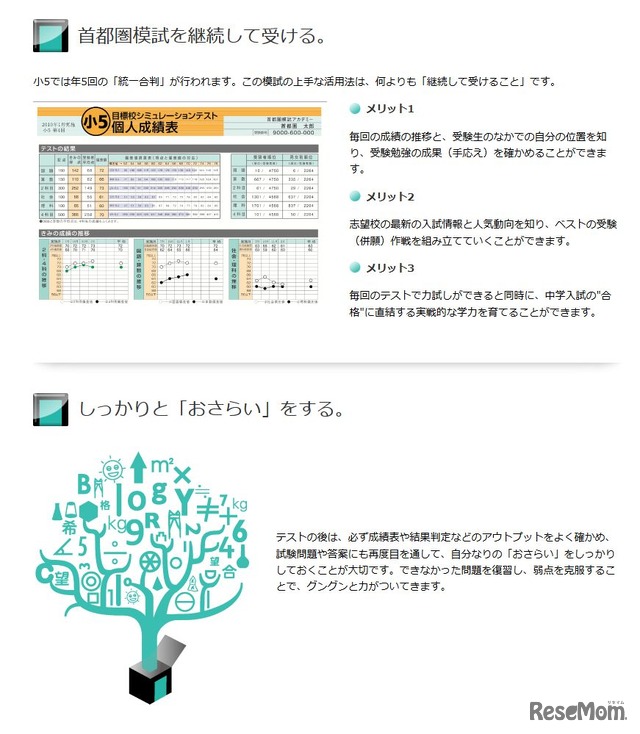 小5統一合判の特徴