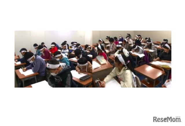 入試前日特訓のようす