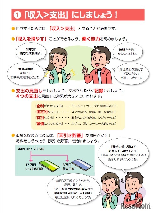 新成人のための 人生とお金の知恵（一部）