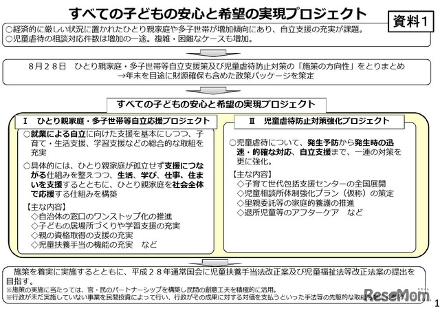 すべての子どもの安心と希望の実現プロジェクト