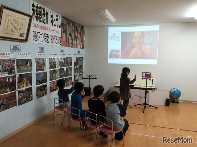 つるみね保育園でのレッスン風景