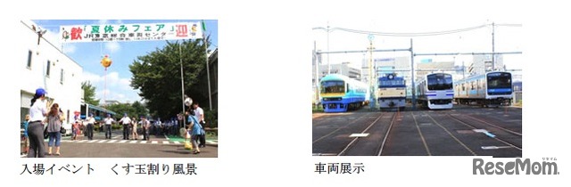 入場イベント くす玉割り／風景車両展示