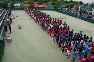 「中学校選抜ソフトテニス大会」に約1200名が参加