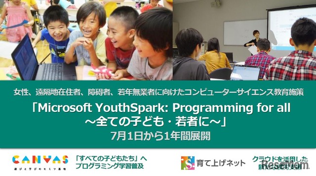 「Microsoft YouthSpark：Programming for all～全ての子ども・若者に～」3者が協力