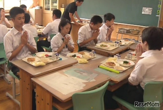 地産地消の学校給食を体験