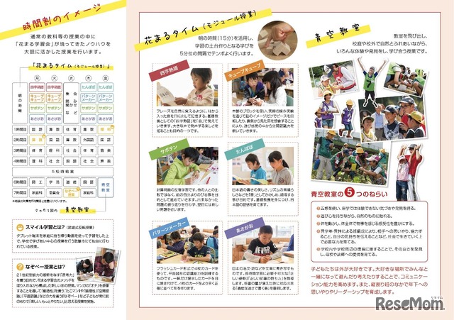 武雄花まる学園の時間割・授業イメージ