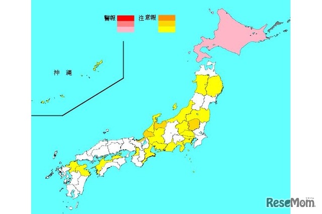 インフルエンザ流行レベルマップ（第50週）