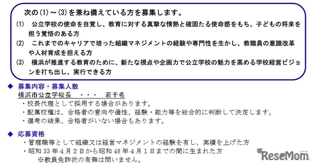 募集人数・応募資格など