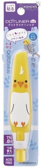 テープのり<ドットライナーノック>限定柄(オカメインコ)