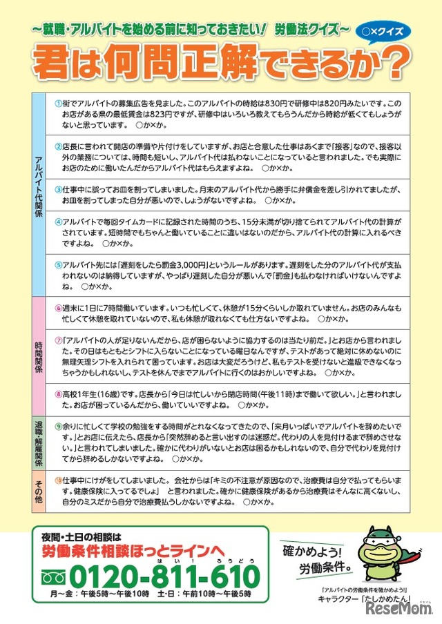 労働法クイズ