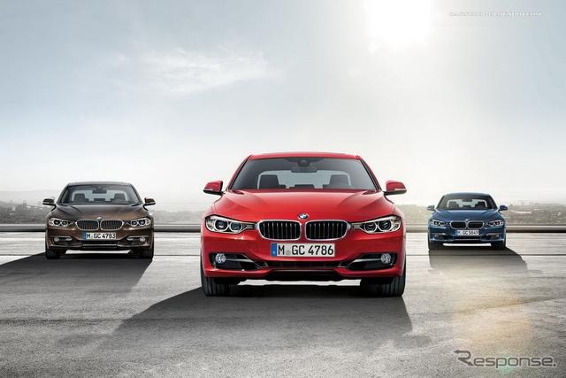 新型BMW3シリーズ（左からモダンライン、スポーツライン、ラグジュアリーライン）