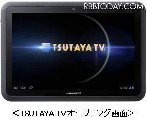 「TSUTAYA TV」オープニング画面