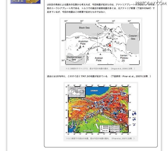 トルコ東部のテクトニクスと地理関係