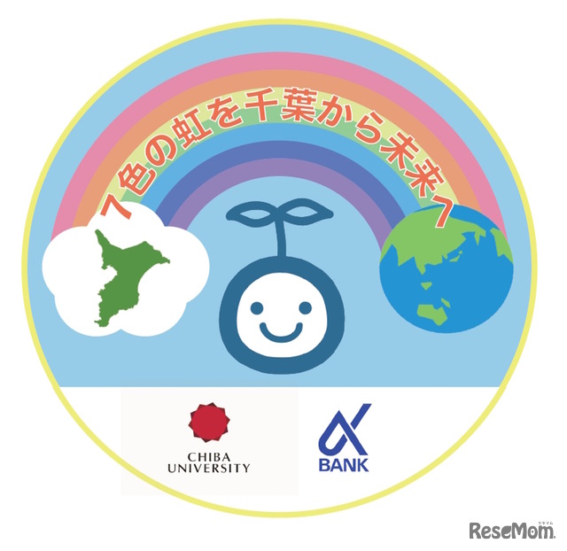 7色の虹を千葉から未来へ～千葉大学×京葉銀行ecoプロジェクト～（ロゴマーク）