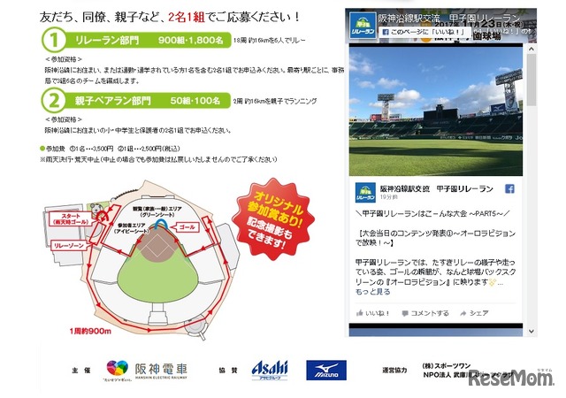 阪神沿線駅交流甲子園リレーラン