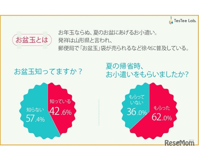 「若年層調査のTesTee（テスティー）調べ：お盆玉について