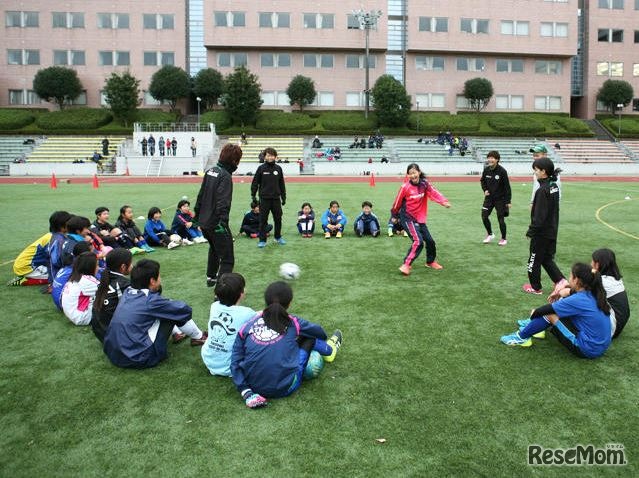 サッカー教室のようす（2016年度）