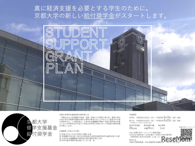 京都大学　京都大学修学支援基金給付奨学金