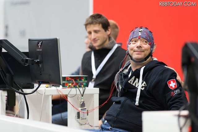 脳コンピュータ・インターフェース・レース（Brain Computer Interface Race）の模様。（c）ETH Zurich / Nicola Pitaro