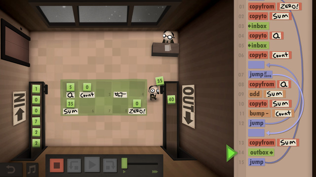 プログラミングパズル『Human Resource Machine』日本語対応！