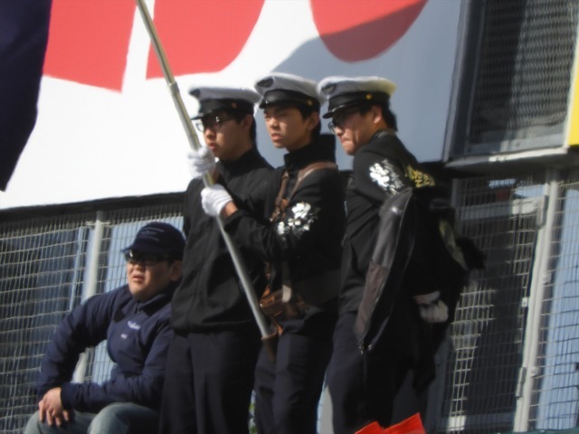 日本航空石川の応援団旗手