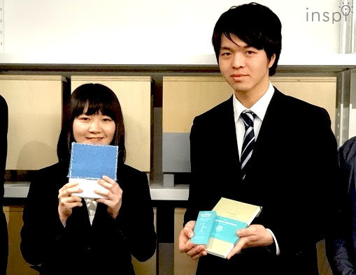 千葉（右）、小川（左）の2名は評価が高く、コクヨ賞として金賞、銀賞を受賞！
