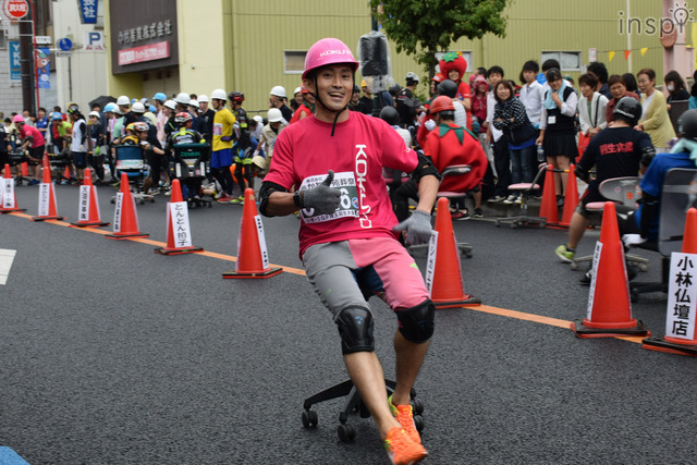 2時間走り切った直後、余裕の笑顔です！／「いす-1グランプリ」埼玉羽生大会（2018-19シーズン 第3戦）