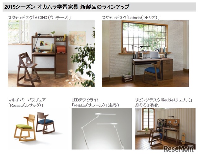 2019シーズン オカムラ学習家具 新製品のラインアップ