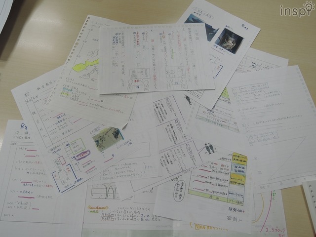 ルーズリーフに書き込んだイメージ資料。
