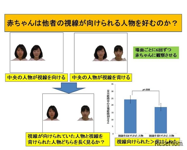 赤ちゃんは他者の視線が向けられる人物を好むのか？