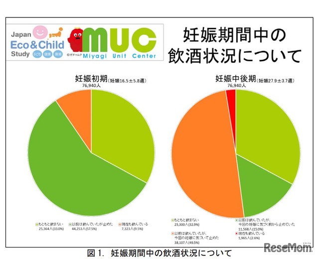 妊娠期間中の飲酒状況について